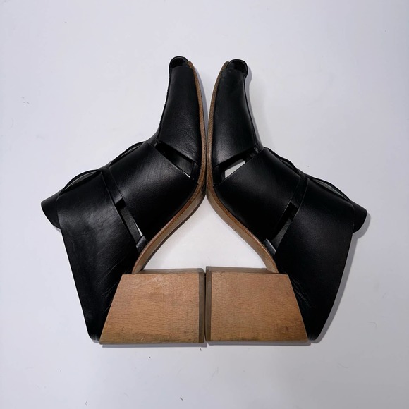 Donald Pliner Women's Black Lilia Mule Slip-On Block Wood Heel 6M - Picture 4 of 7